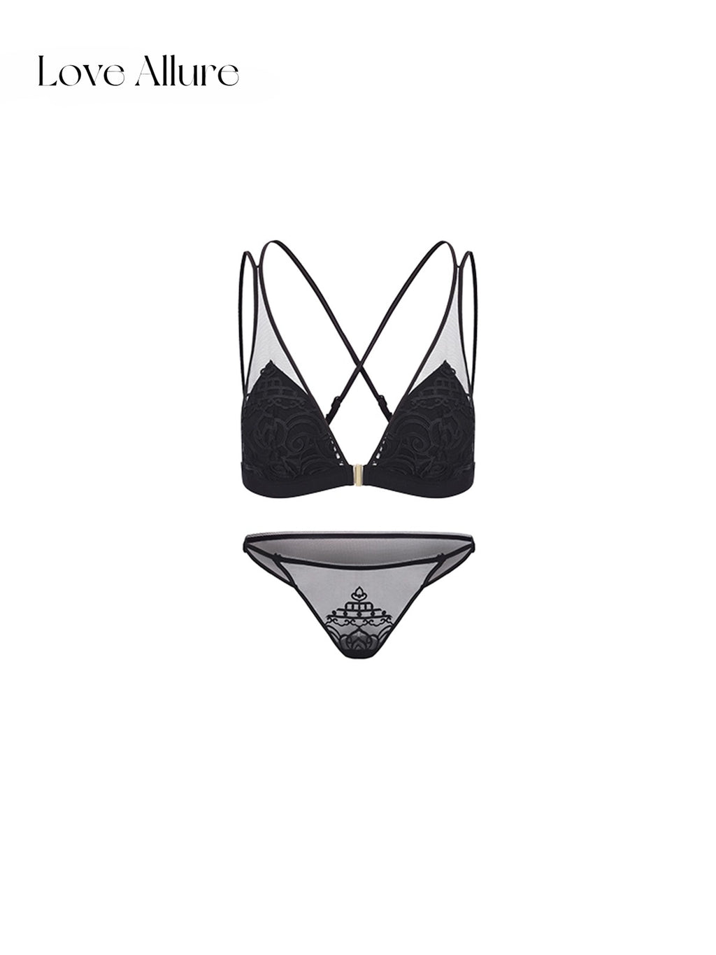 Briar • レースノンワイヤーブラ&ハーフバックショーツセット