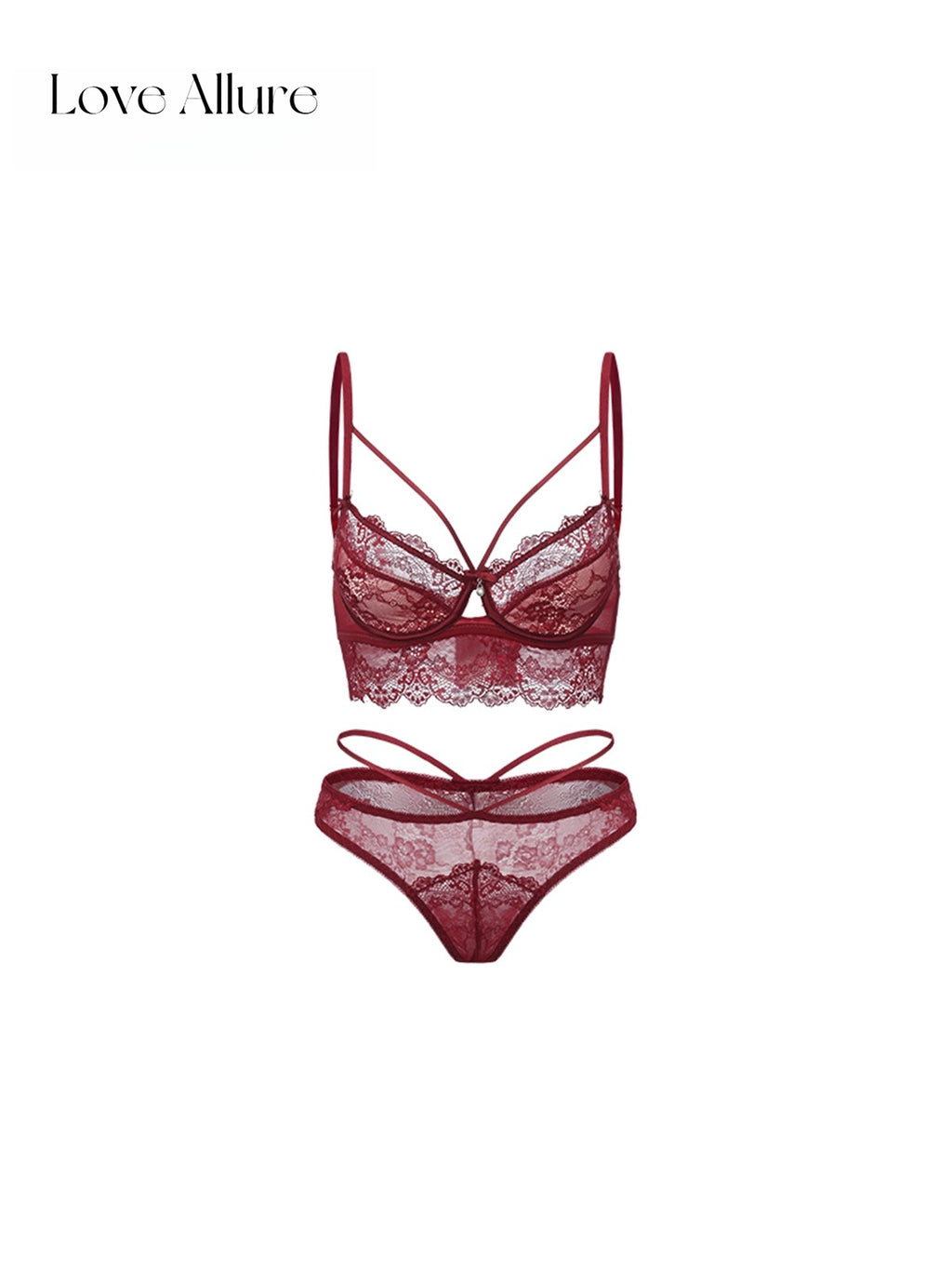 Sira • レースブラ&ハーフバックショーツセット