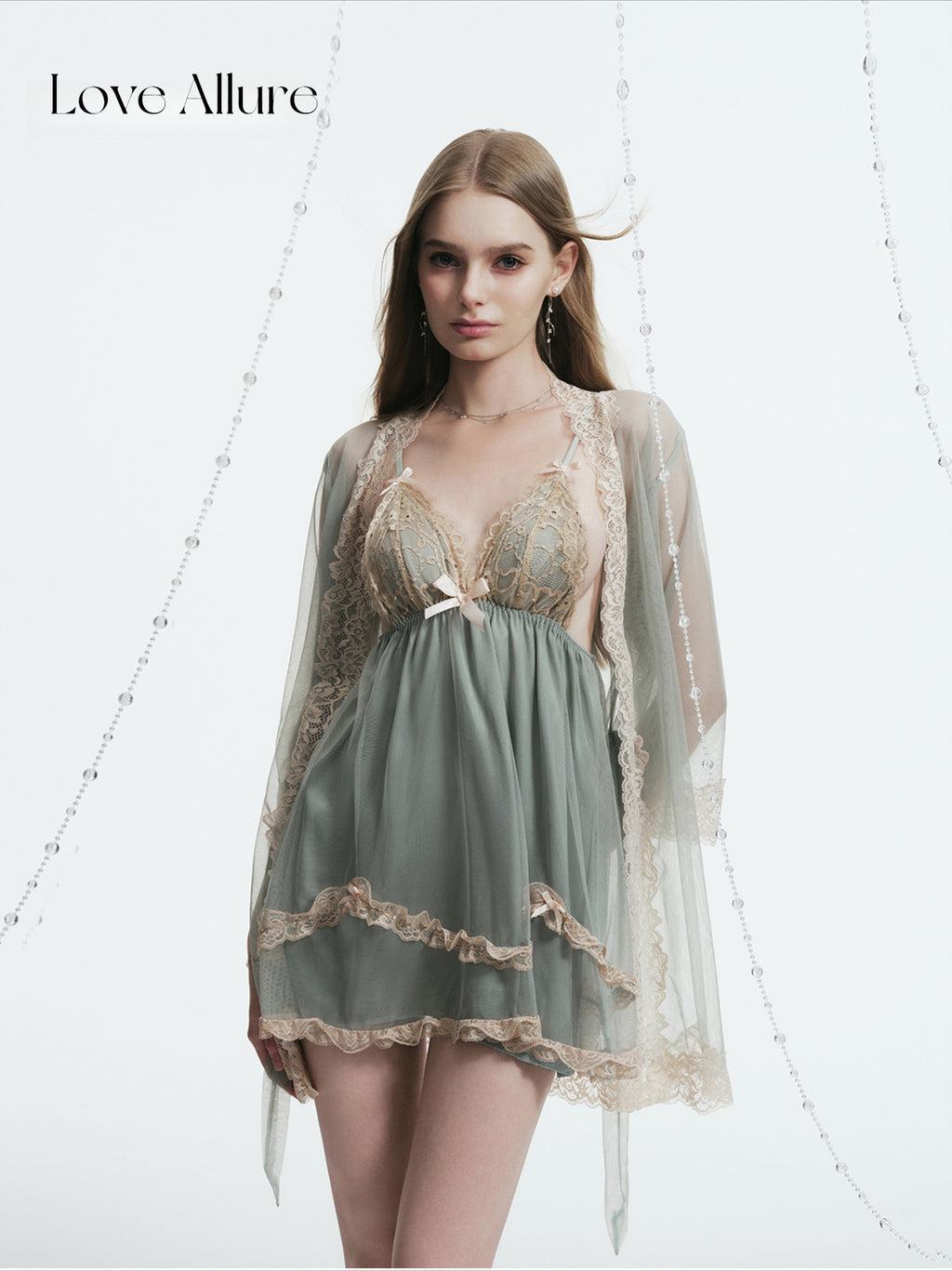 Isla • レースガウン＆ベビードールセット