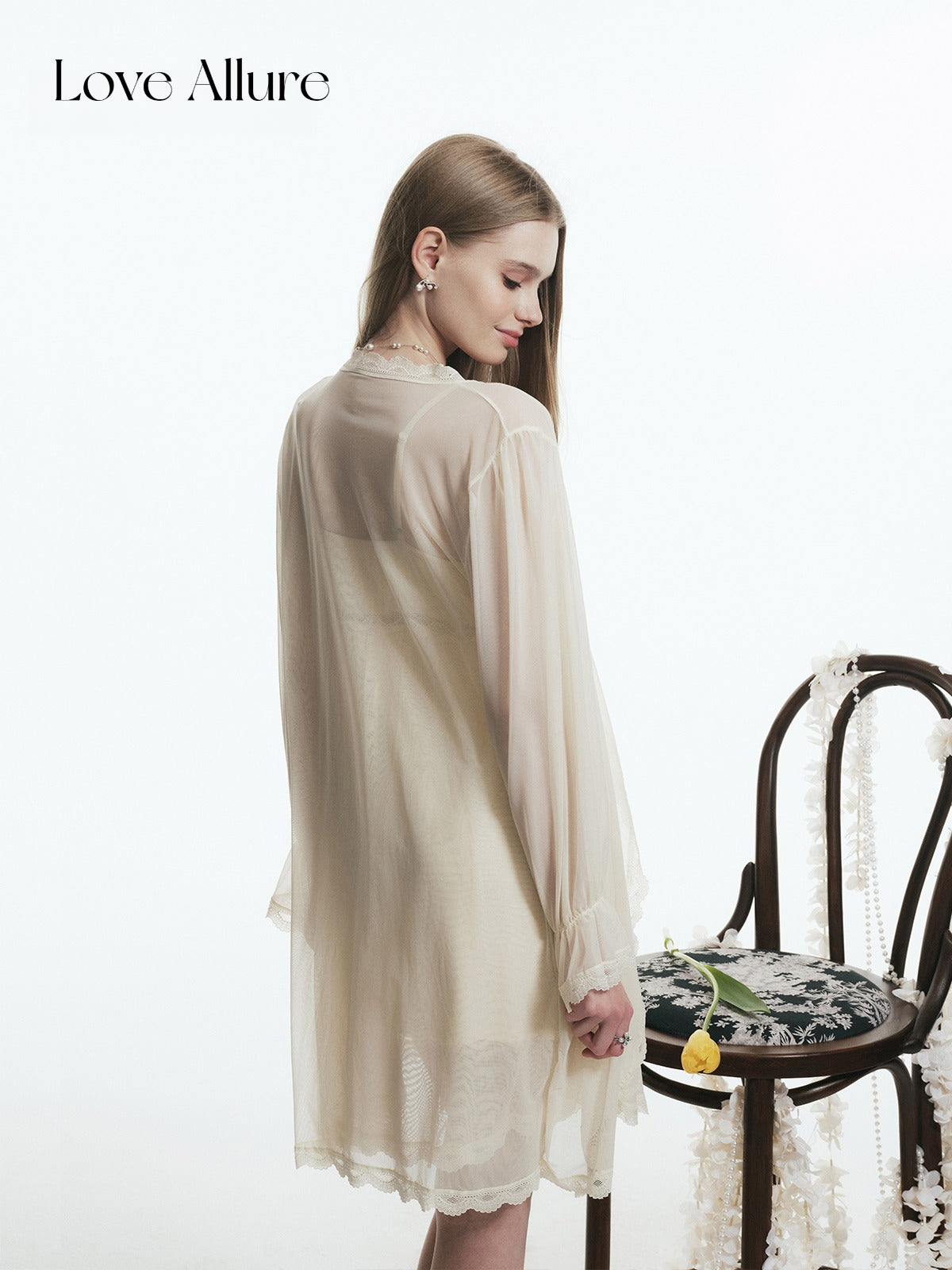 Serena • シフォンガウン付きベビードール