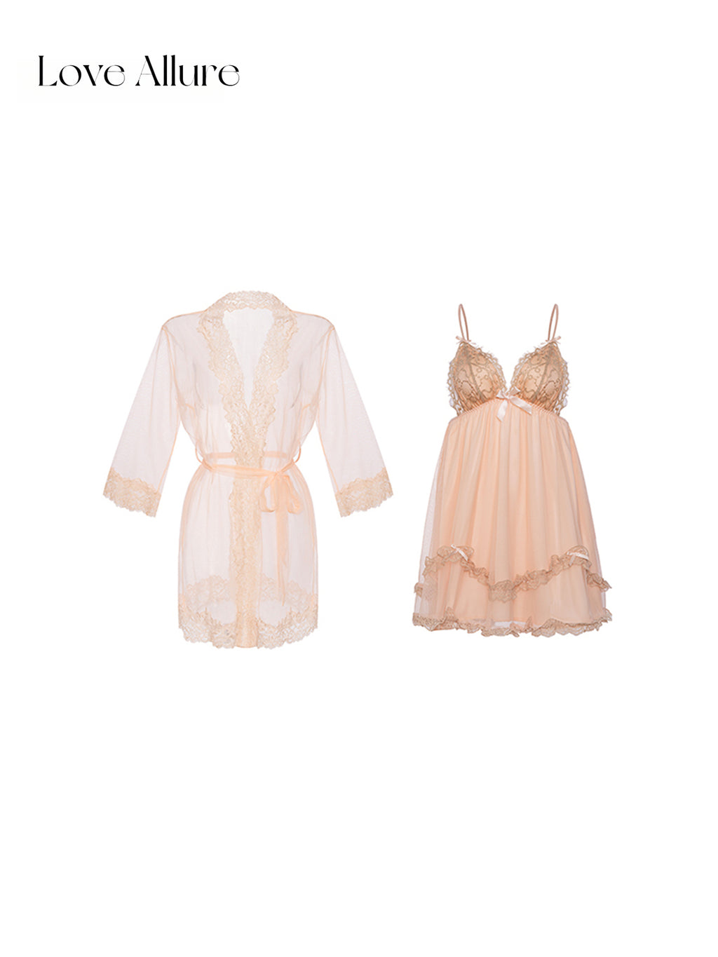 Isla • レースガウン＆ベビードールセット