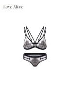 Ethel • レースノンワイヤーブラ&ハーフバックショーツセット