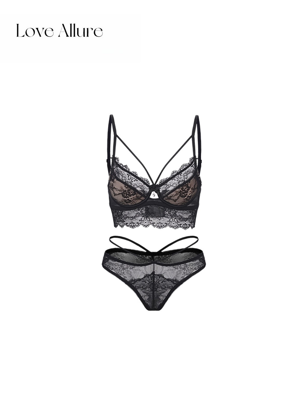 Sira • レースブラ&ハーフバックショーツセット