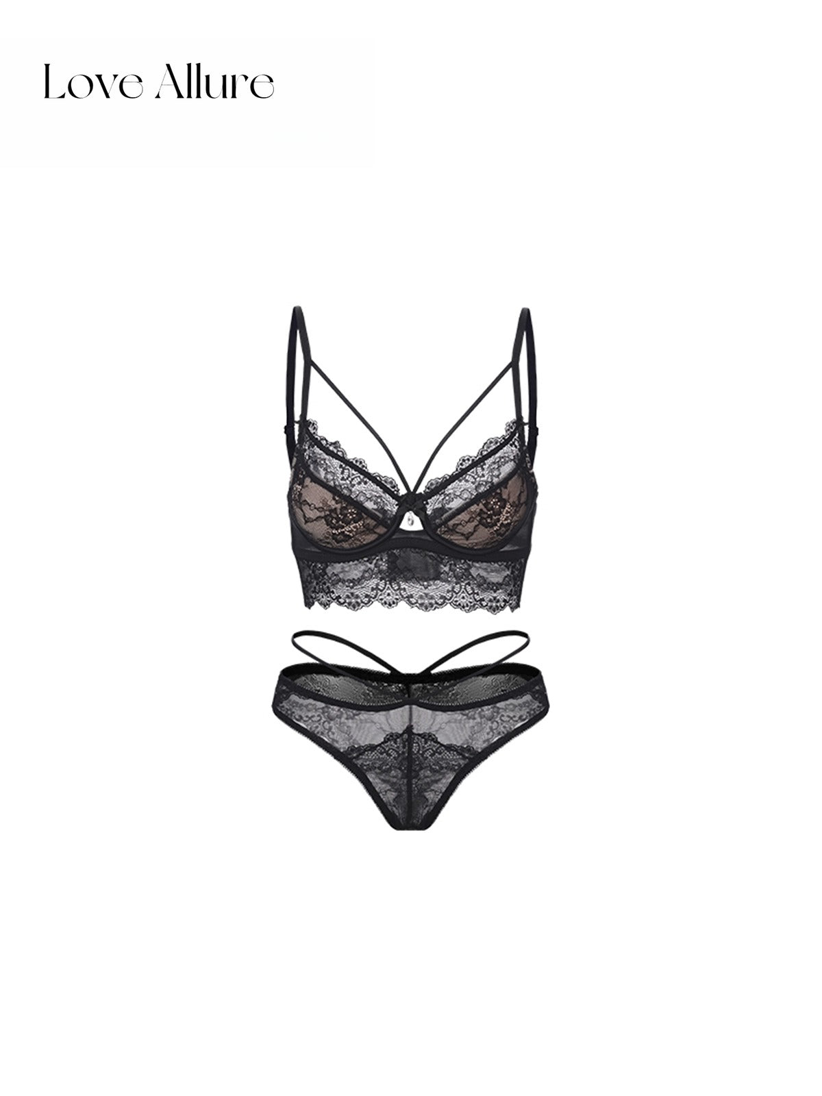 Sira • レースブラ&ハーフバックショーツセット