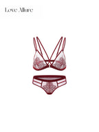 Ethel • レースノンワイヤーブラ&ハーフバックショーツセット