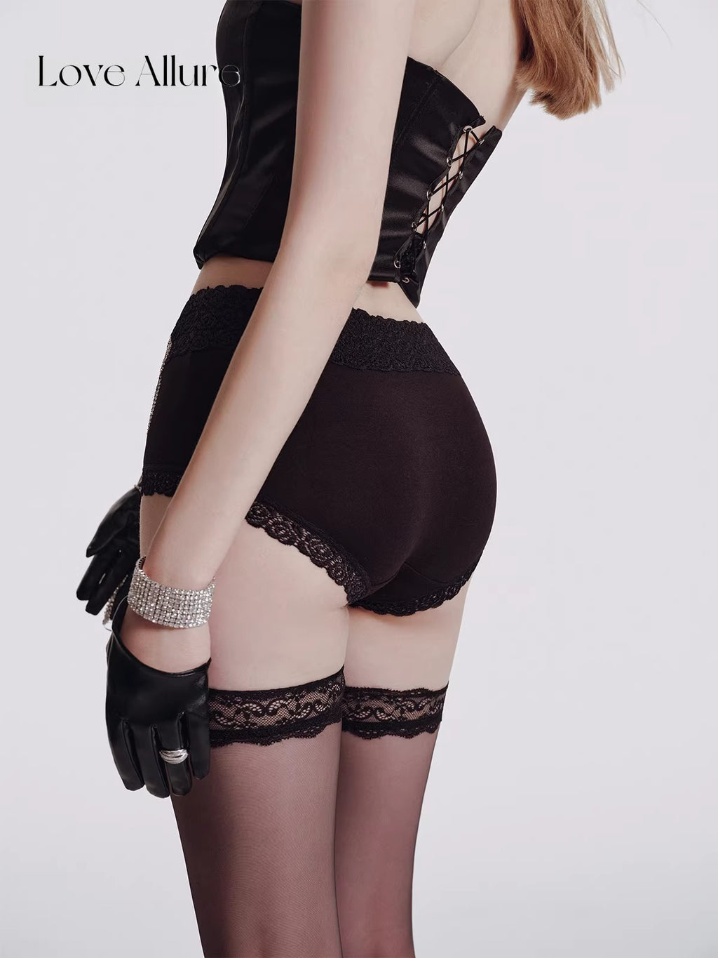 Valentines • ラインストーンレースショーツ