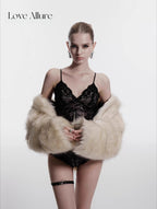 Tanya • レースノンワイヤーブラ&ハーフバックショーツセット