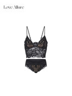 Tanya • レースノンワイヤーブラ&ハーフバックショーツセット