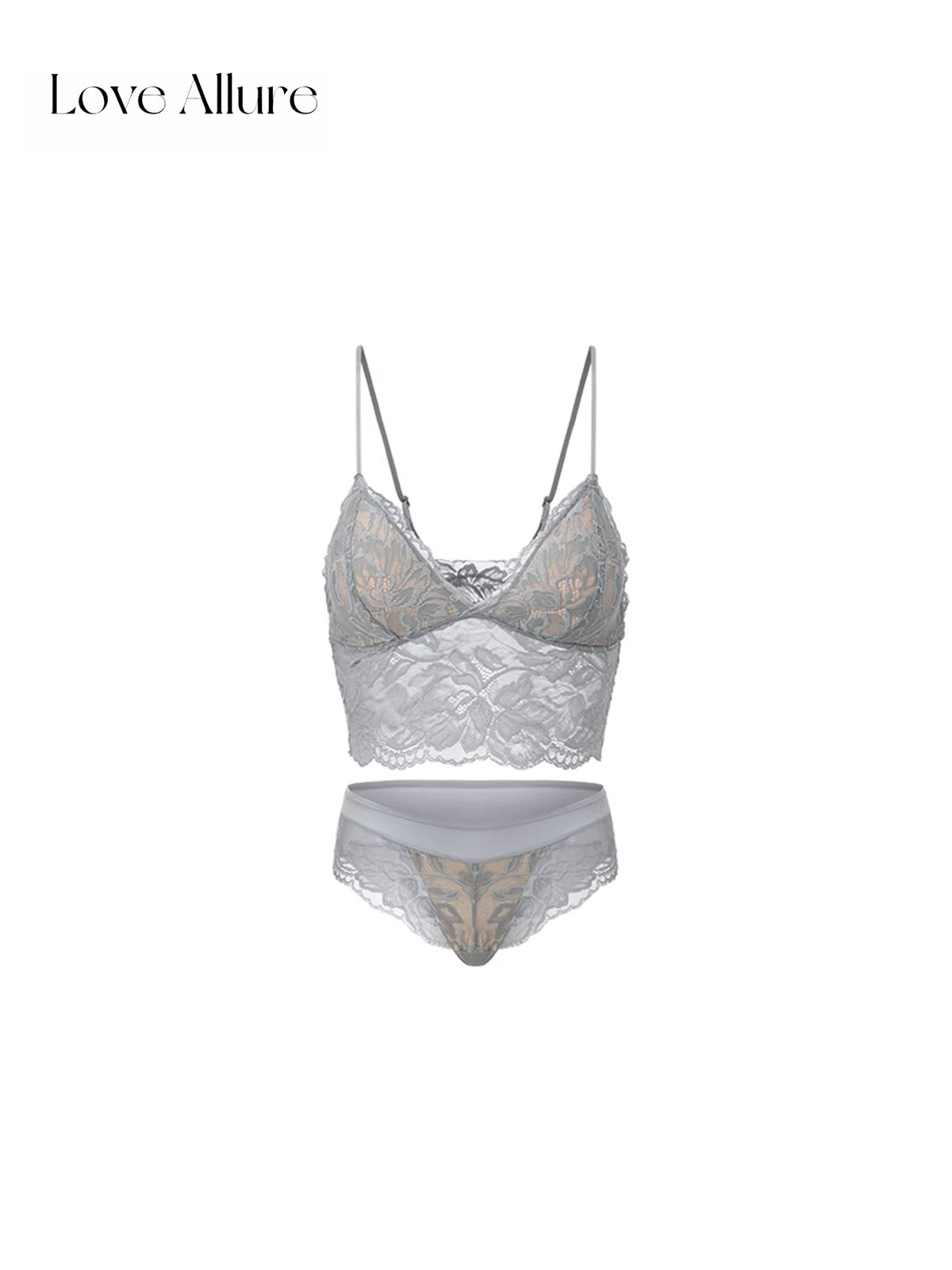 Tanya • レースノンワイヤーブラ&ハーフバックショーツセット