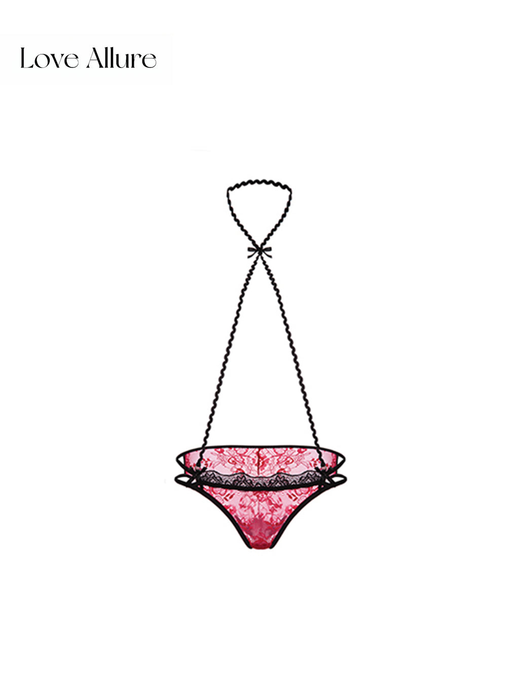 Abby • ホルターネックレースハーフバックショーツ