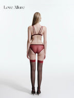 Ethel • レースノンワイヤーブラ&ハーフバックショーツセット