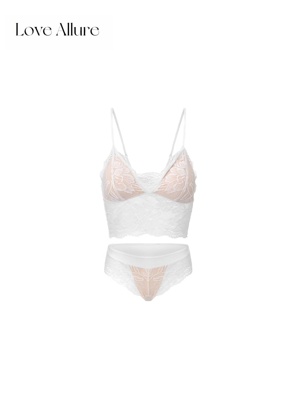 Tanya • レースノンワイヤーブラ&ハーフバックショーツセット