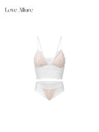 Tanya • レースノンワイヤーブラ&ハーフバックショーツセット