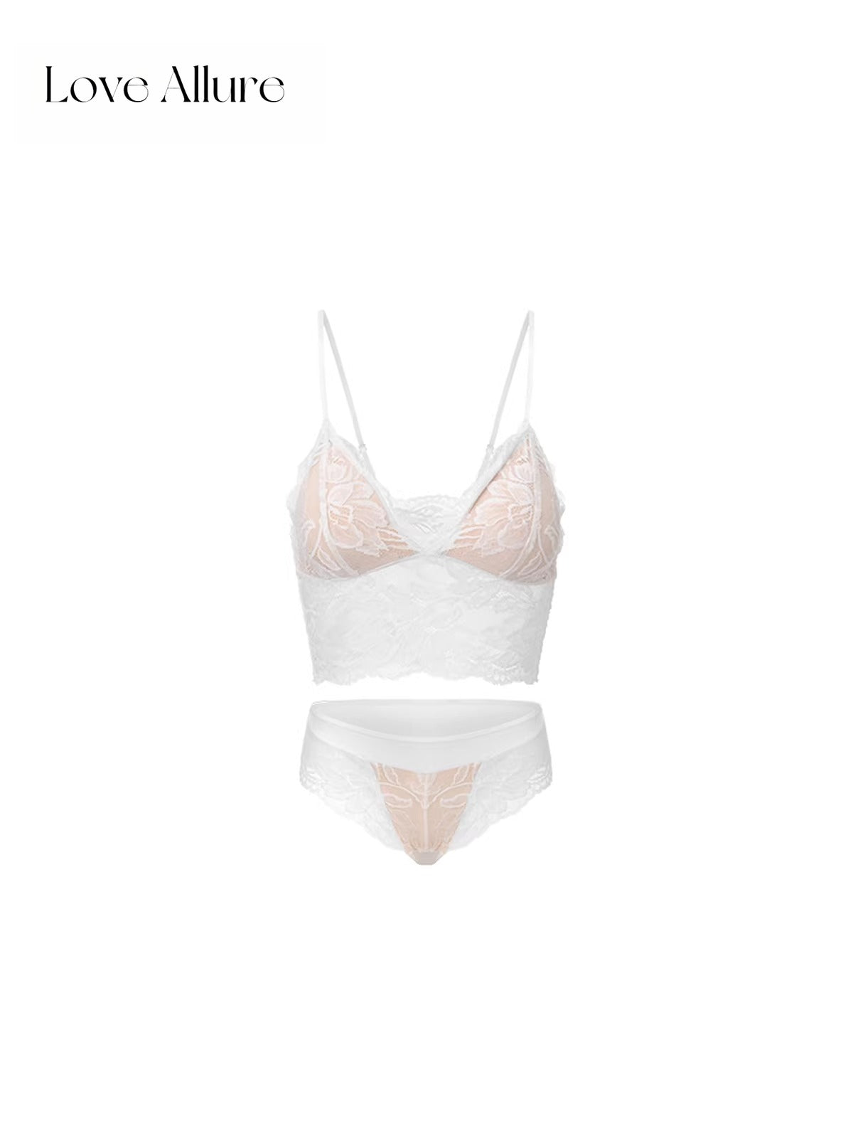 Tanya • レースノンワイヤーブラ&ハーフバックショーツセット