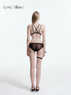 Ethel • レースノンワイヤーブラ&ハーフバックショーツセット