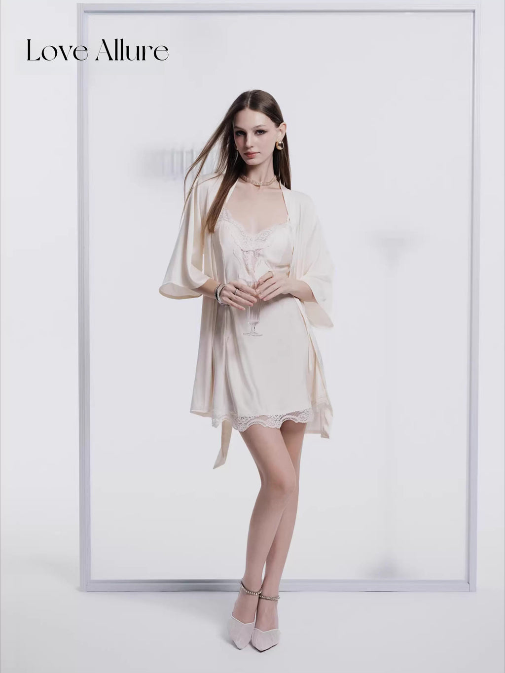 Sybil • レースガウン＆ベビードールセット