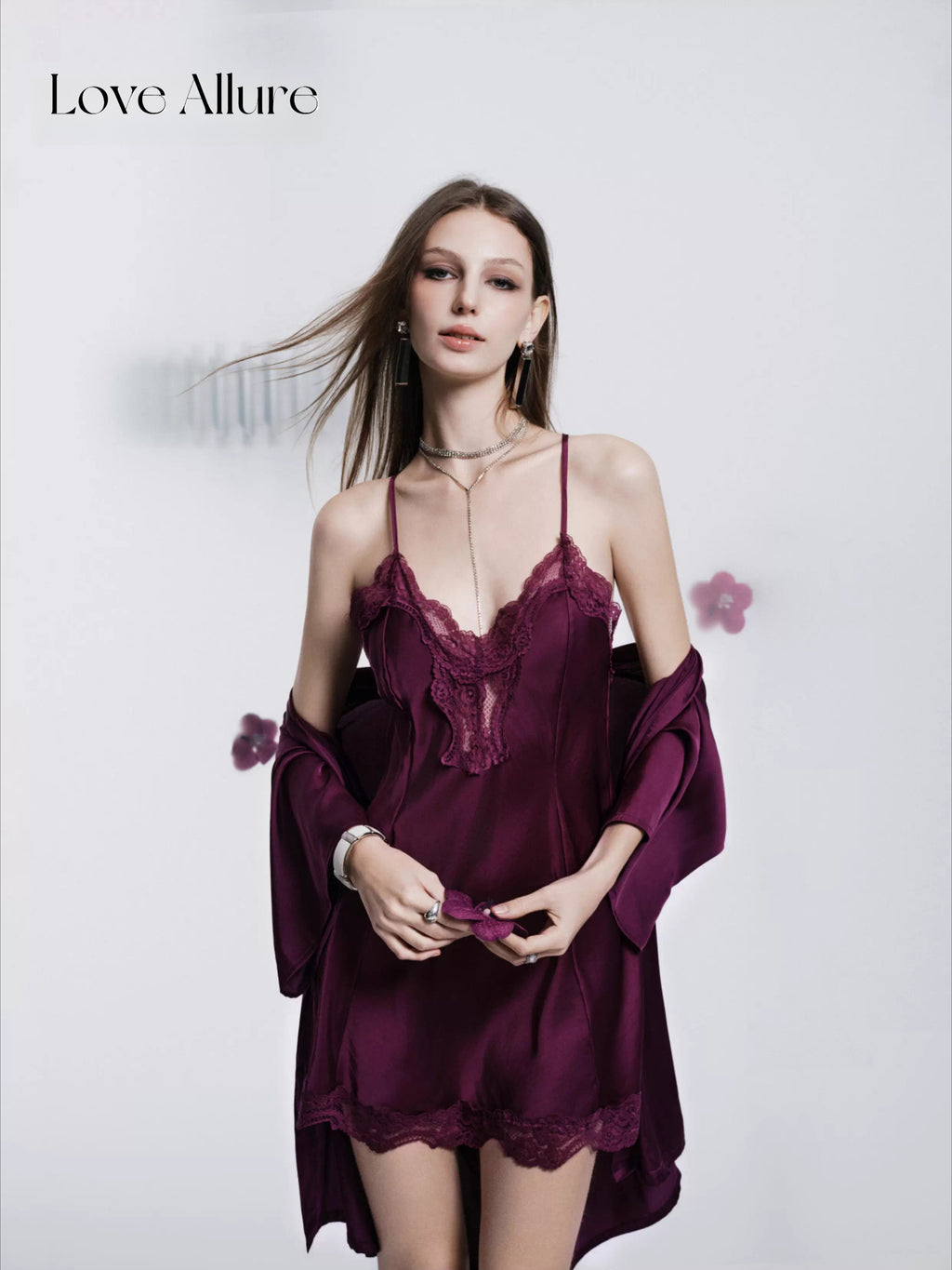 Sybil • レースガウン＆ベビードールセット