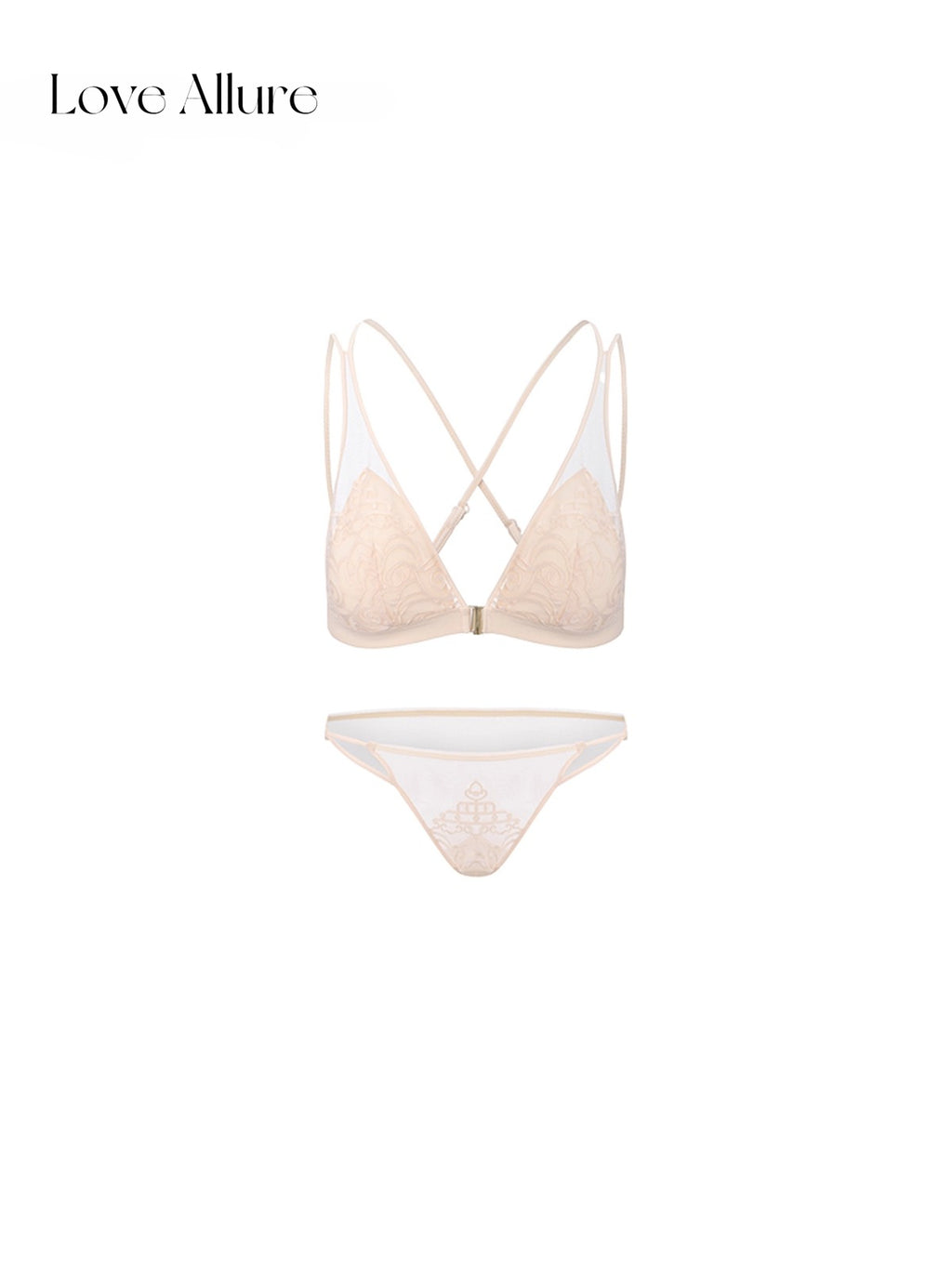 Briar • レースノンワイヤーブラ&ハーフバックショーツセット