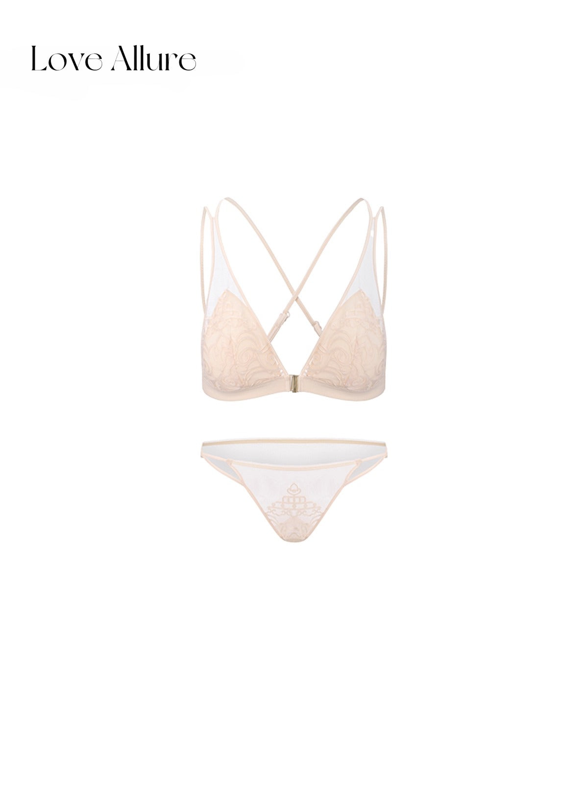 Briar • レースノンワイヤーブラ&ハーフバックショーツセット
