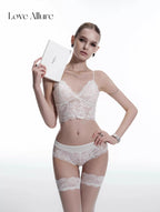 Tanya • レースノンワイヤーブラ&ハーフバックショーツセット
