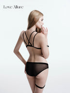 Ethel • レースノンワイヤーブラ&ハーフバックショーツセット