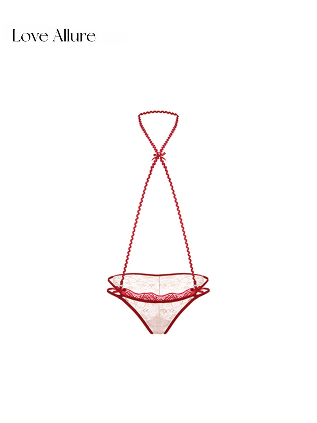 Abby • ホルターネックレースハーフバックショーツ