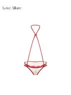 Abby • ホルターネックレースハーフバックショーツ