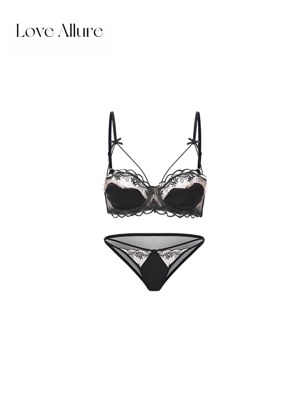 Lowell • レースブラ&ハーフバックショーツセット