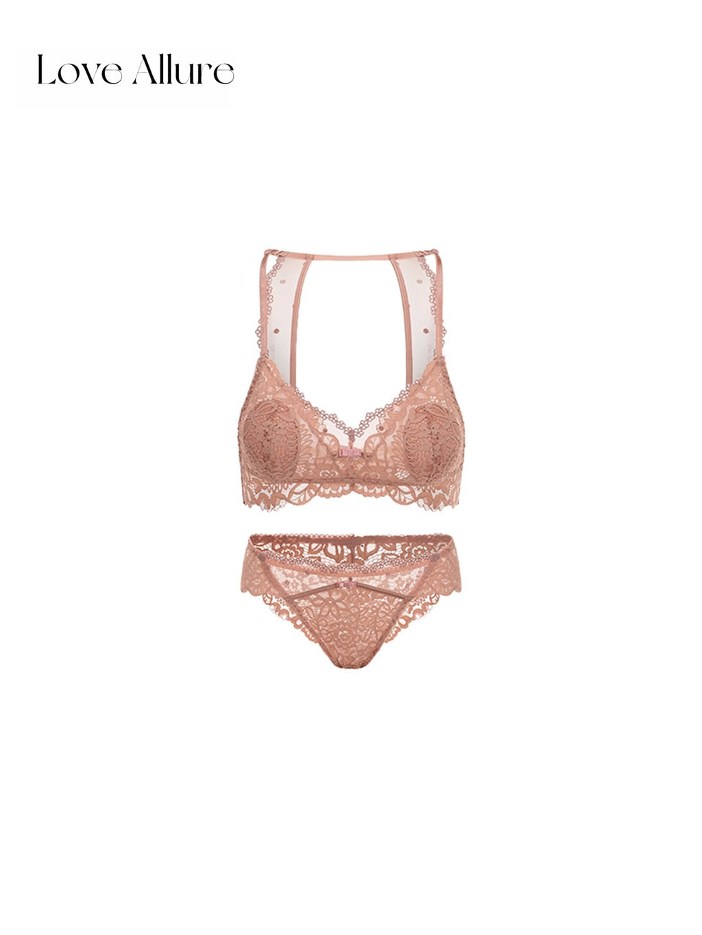 Rodia • レースノンワイヤーブラ&ハーフバックショーツセット
