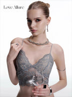 Tanya • レースノンワイヤーブラ&ハーフバックショーツセット