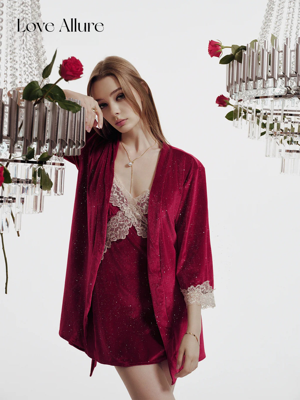 Aurora • レースガウン＆ベビードールセット