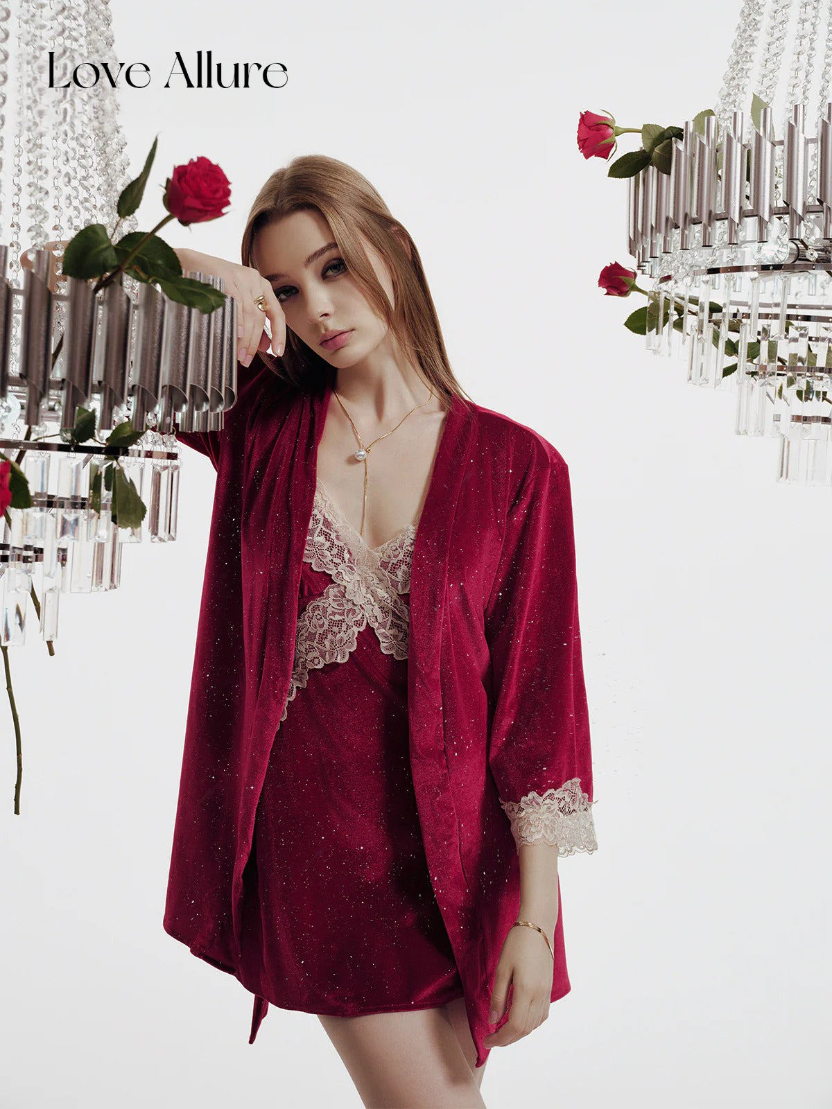 Aurora • レースガウン＆ベビードールセット