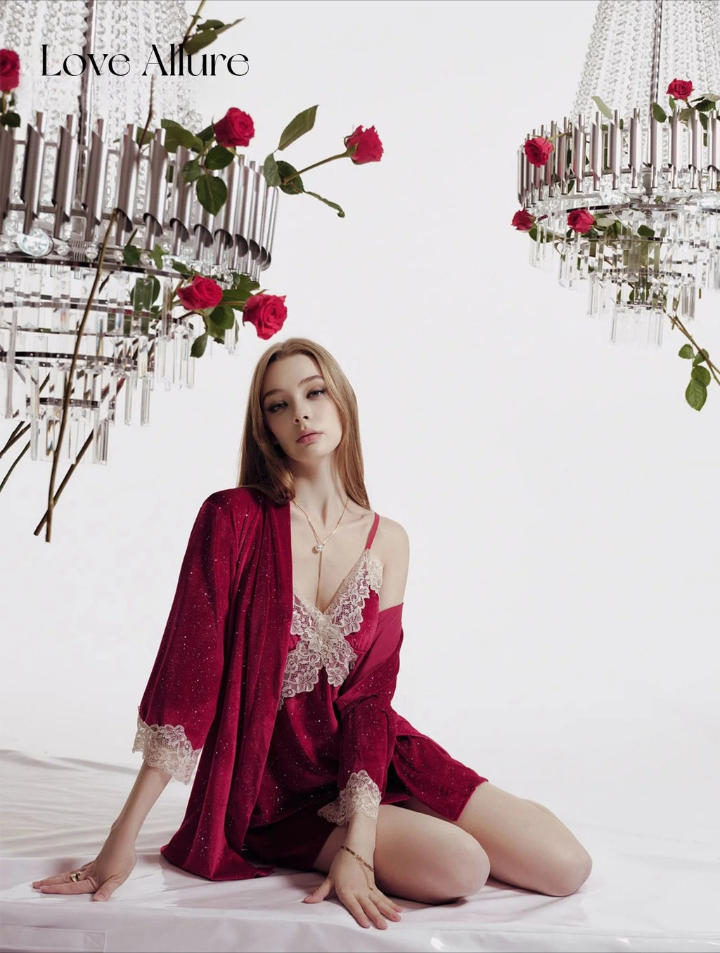 Aurora • レースガウン＆ベビードールセット