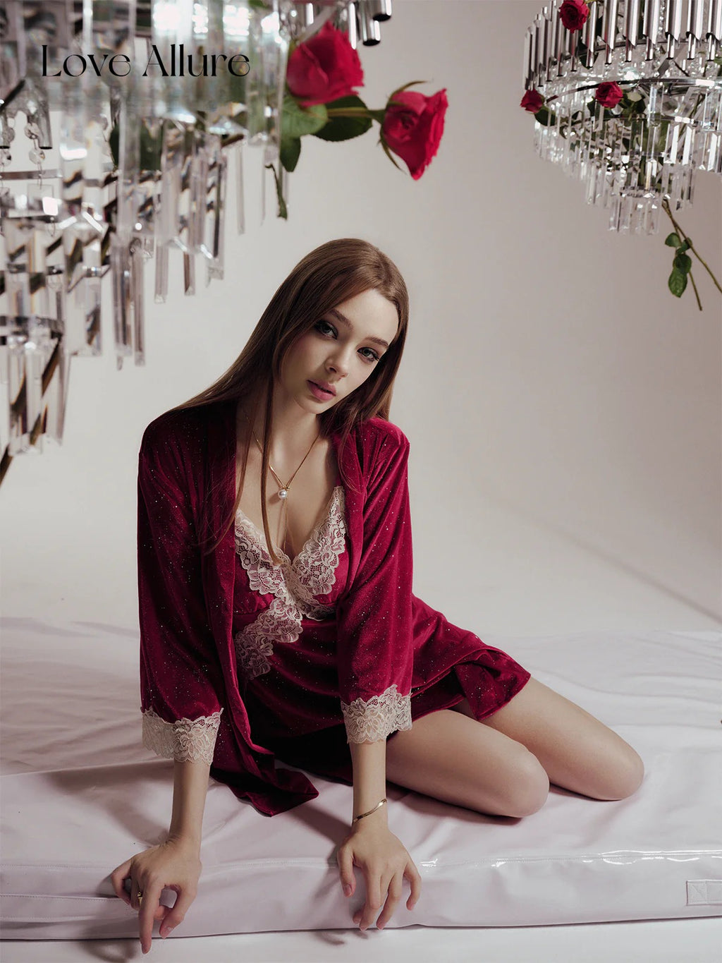 Aurora • レースガウン＆ベビードールセット