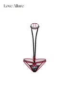 Roselly • ホルターネックオープン ハーフバックショーツ