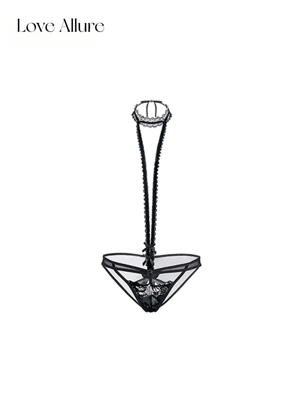 Roselly • ホルターネックオープン ハーフバックショーツ