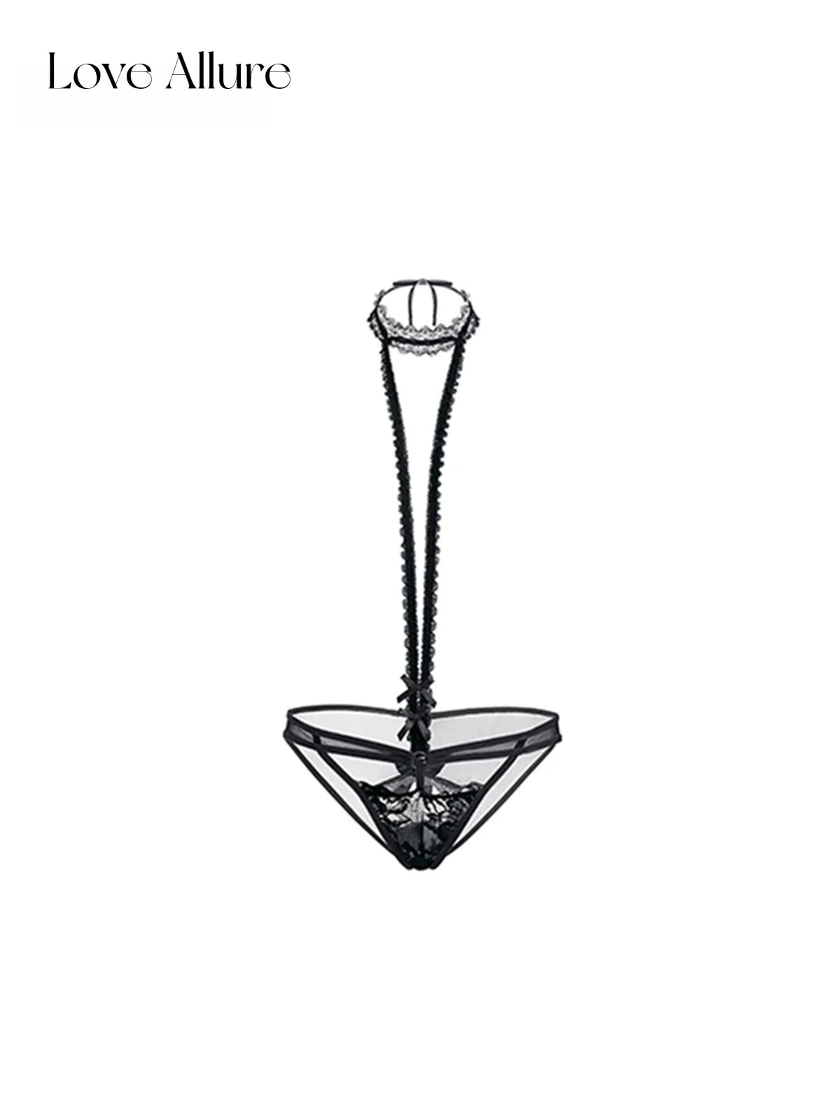 Roselly • ホルターネックオープン ハーフバックショーツ